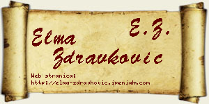 Elma Zdravković vizit kartica